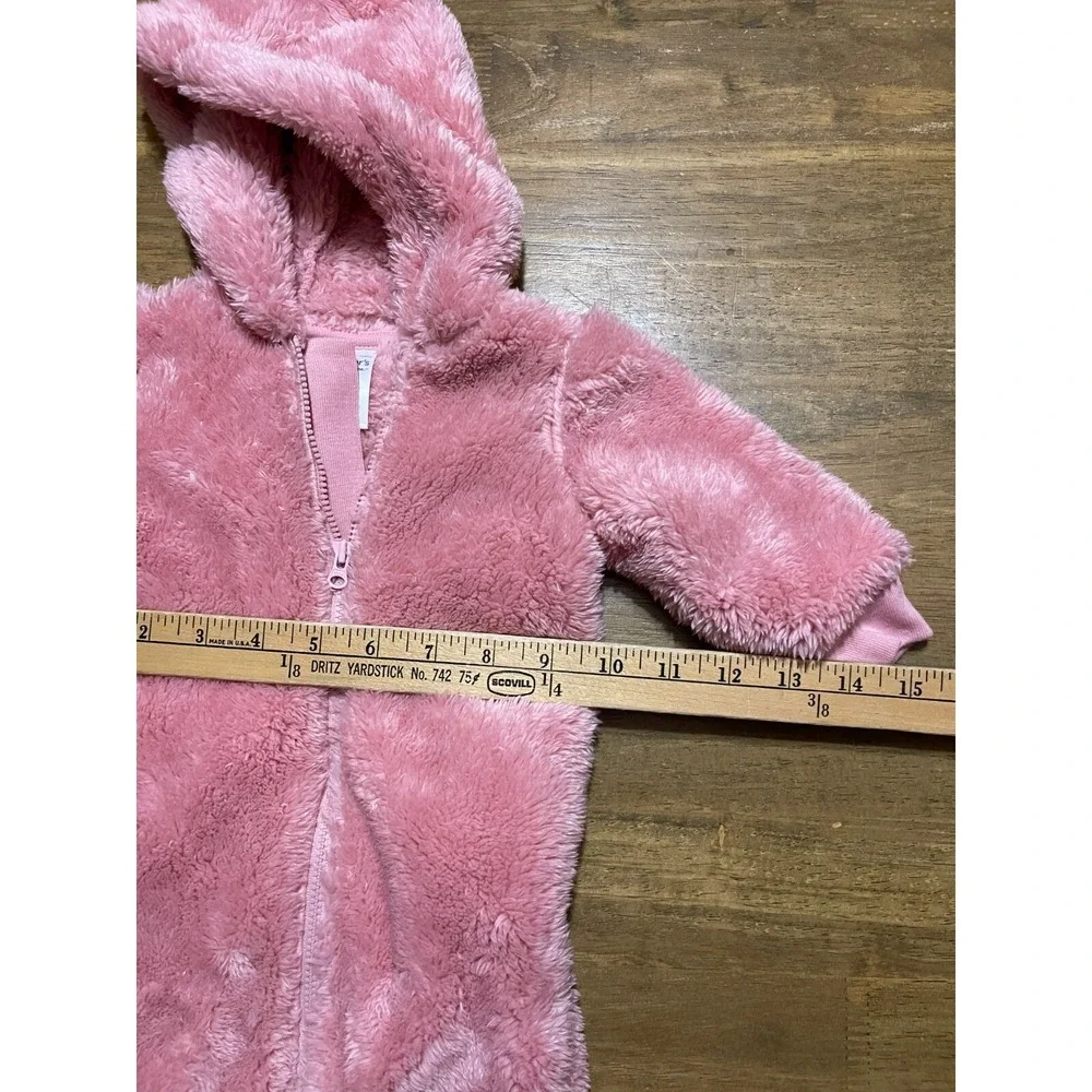 Carter's Snowsuit, Baby Size 3-6M, Pink Full Zip, Fleece Hoodie One Piece Winter